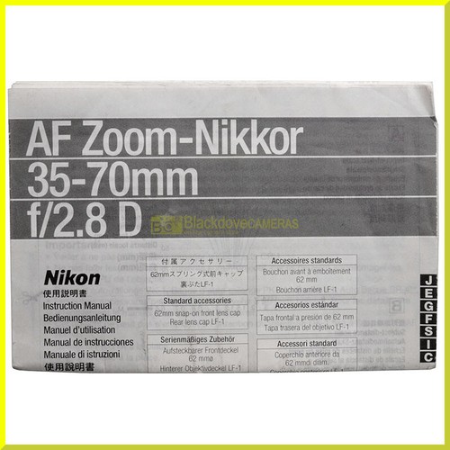 Manuale originale per nikon - manuale,