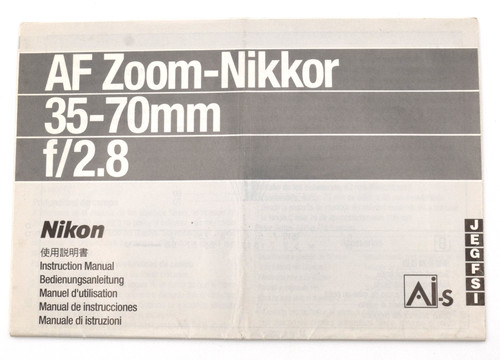 Nikon foglio uso zoom - af,