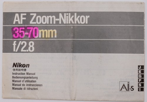 Nikon foglio uso af - ,